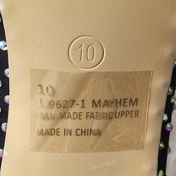 Size 10 Fashion Nova Black Rhinestone Sock Booties - Picture 10 of 10